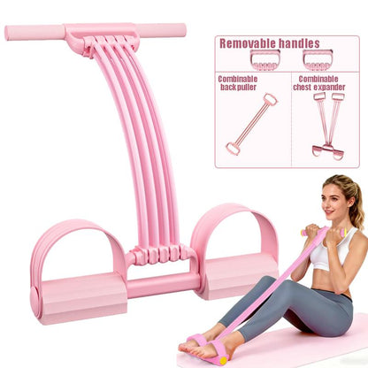 3-In-1 Multifunction Pedal Resistance Band, Elastic Pull Rope Fitness, Full-Body Workout at Home Gym, Exercise Sit-Up, Yoga, Abdominal Training