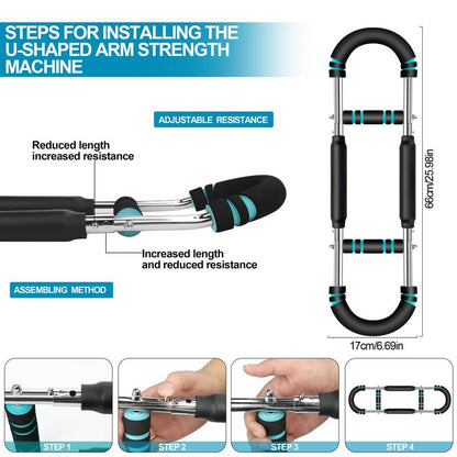 2025 Pro Twister Arm Trainer, Adjustable Power Twister Bar, Chest Shoulder Arm Workout Equipment, Portable Detachable Upper Body Fitness Machine for Home & Gym