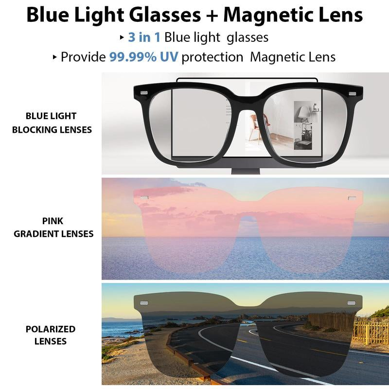 Blue Light Eyeglasses for Men Women, Blue Light Lens, Blue Light Glasses Men,Bluelight Glasses Women, Computer Glasses