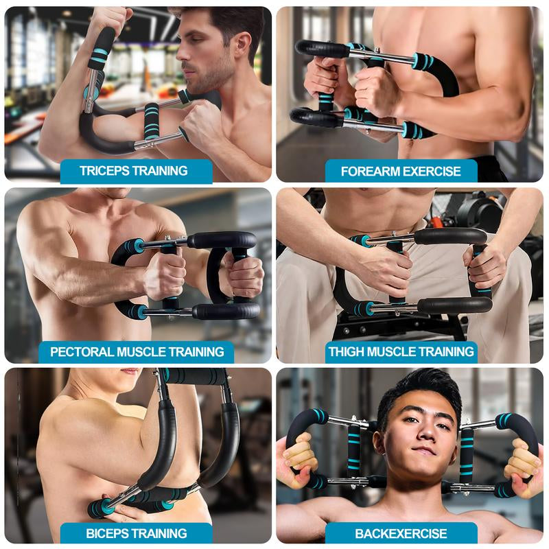 2025 Pro Twister Arm Trainer, Adjustable Power Twister Bar, Chest Shoulder Arm Workout Equipment, Portable Detachable Upper Body Fitness Machine for Home & Gym