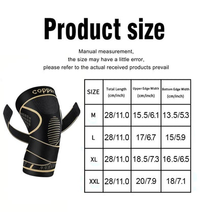 2-Pack Copper Knee Braces with Adjustable Straps for Pain Relief and Support in Arthritis, ACL, and Meniscus Injuries for Men and Women