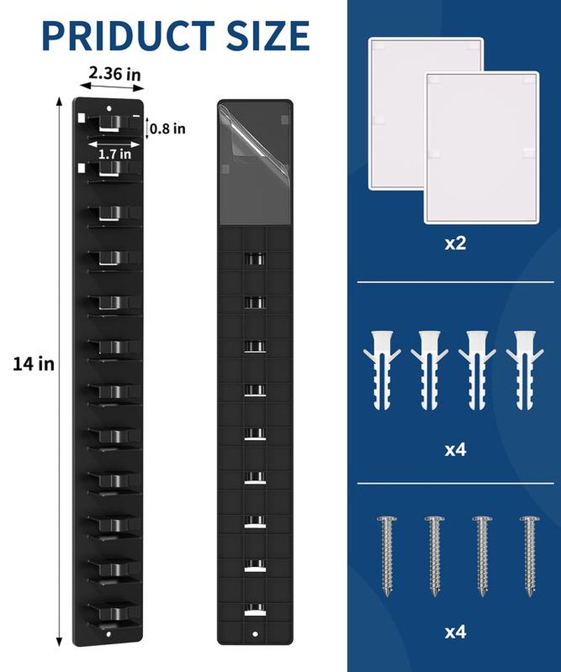 Hat Organizer for Baseball Caps 2Pack Wall Mount Hat Rack Holds up to 24 Hats Multilayer Display for Door Closet Cap Storage