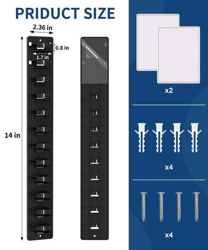 Hat Organizer for Baseball Caps 2Pack Wall Mount Hat Rack Holds up to 24 Hats Multilayer Display for Door Closet Cap Storage